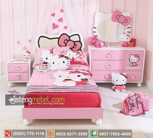 Set Tempat Tidur Perempuan Model Hello Kitty