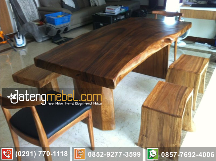 kursi meja trembesi kayu meh solid wood terlengkap Cirebon