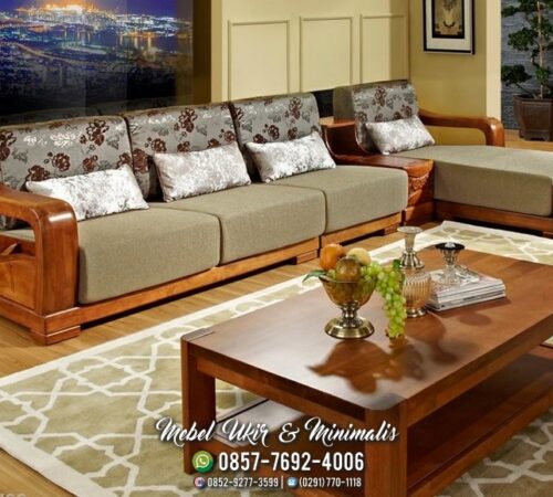 Kursi Tamu Sofa Minimalis Tanganan Lengkung Besar